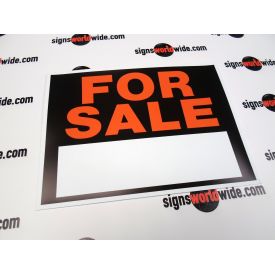 For Sale black and orange sign image