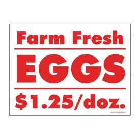 Farm Fresh Eggs per dozen sign image