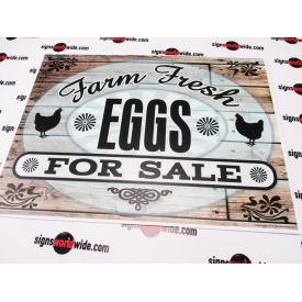 Farm Fresh Eggs Wood Grain sign image 1