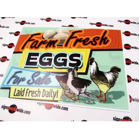 Farm Fresh Eggs Retro sign image 1