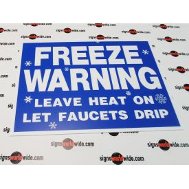 Freeze Warning 1 sign image