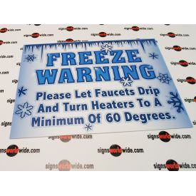 Freeze Warning 2 sign image