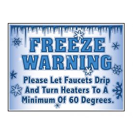 Freeze Warning 2 sign image