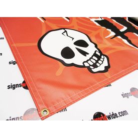 Haunted House Banner sewn edge and grommet image