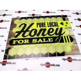 Honey For Sale Wood grain sign image 1