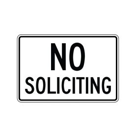 No Soliciting sign image