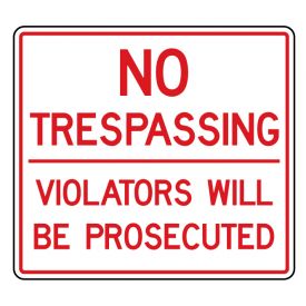 No Trespassing sign image