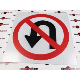 No UTurn Reflective Symbol Sign Image 1