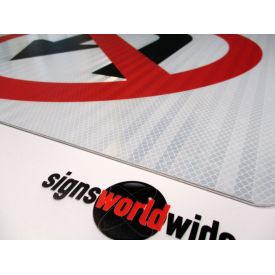 No UTurn Reflective Symbol Sign Image 2
