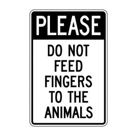 Please Do Not Feed Animals sign image