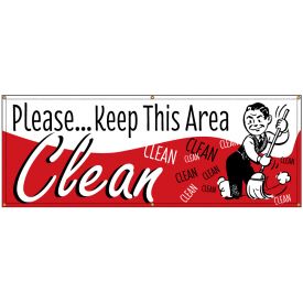 Keep This Area Clean Retro banner image