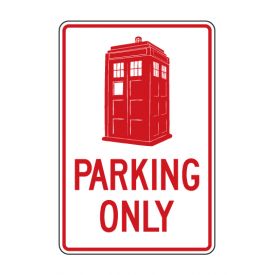 Police Box Parking Only sign image