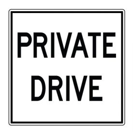 Private Drive sign image