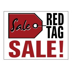 Red Tag Sale yard sign image