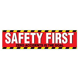 Safety First 3 polystyrene poster