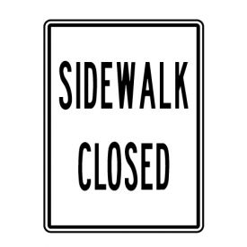 Sidewalk Closed 24x18 sign image