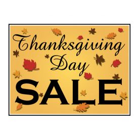 Thanksgiving Day Sale yard sign image