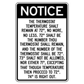 Thou Thermostat Temperature sign image