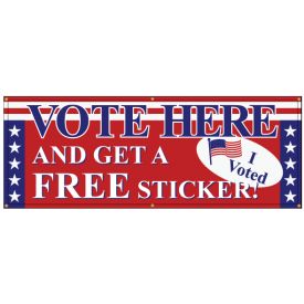 Vote Here and get a Free Sticker banner image