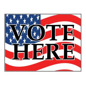 Vote Here decal image