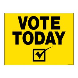 Vote Today check mark sign image
