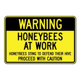 Warning Bees At Work sign image