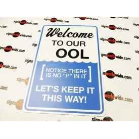 Welcome To our Pool sign image 1