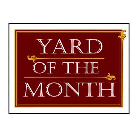 Maroon Yard of the Month sign image