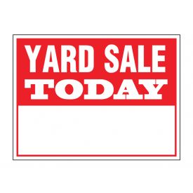 Yard sale today sign image