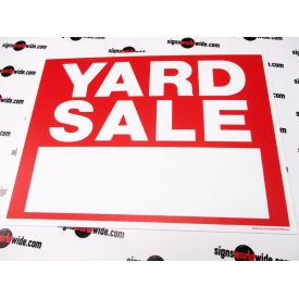 Yard Sale R&W sign image