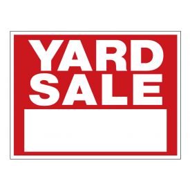 Yard sale R&W sign image