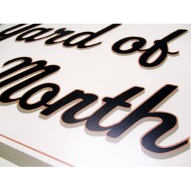 Yard of the Month Beige Aluminum Sign 3