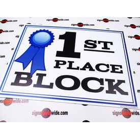 1st Place Block Sign Image 1
