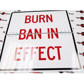 Non-reflective Burn Ban 24x24 Folding Sign Image 1 with holes