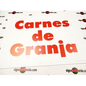 Carnes de Granja Yard Sign Image 1