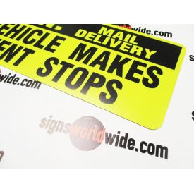 Caution Mail Delivery sign image 2