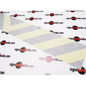 Caution Stripe Decal With Transfer Tape Image 1