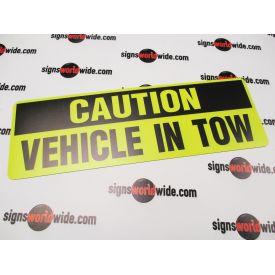 Caution Vehicle In Tow Magnet image 1