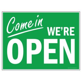 Come In We're Open G&W yard sign image