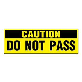 Caution Do Not Pass decal image