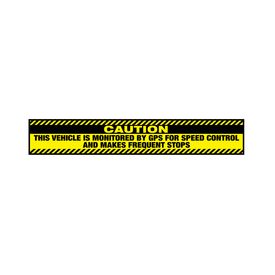 Caution Frequent Stops 5x30 decal image