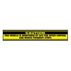 Caution Frequent Stops 6x36 decal image v2