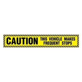 Caution Frequent Stops 6x36 decal image