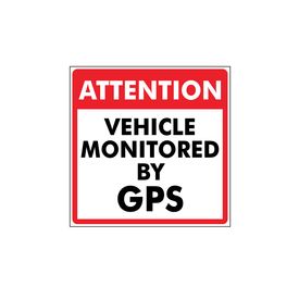 This vehicle monitored by GPS decal image
