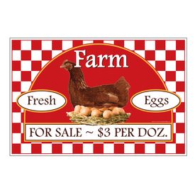Farm Fresh Eggs $3 Per Dozen sign image