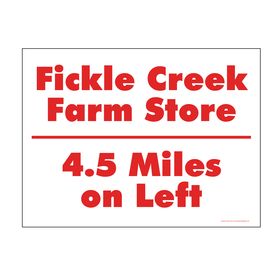 Fickle Creek 4.5 Miles sign image