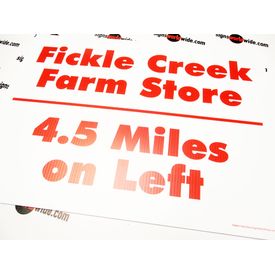 Fickle Creek Farm 4 miles sign image 1