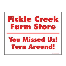 You Missed Us Turnaround Sign Image