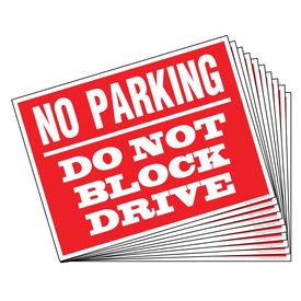 Ten No Parking Do Not Block Signs Image