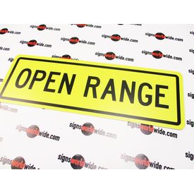 Open Range 8x24 Aluminum Sign Image 1